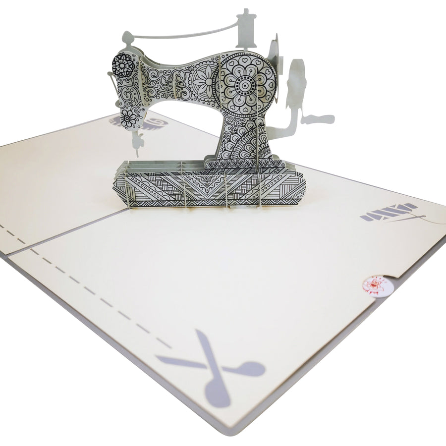 Sewing Machine 3D Pop Up Card UK