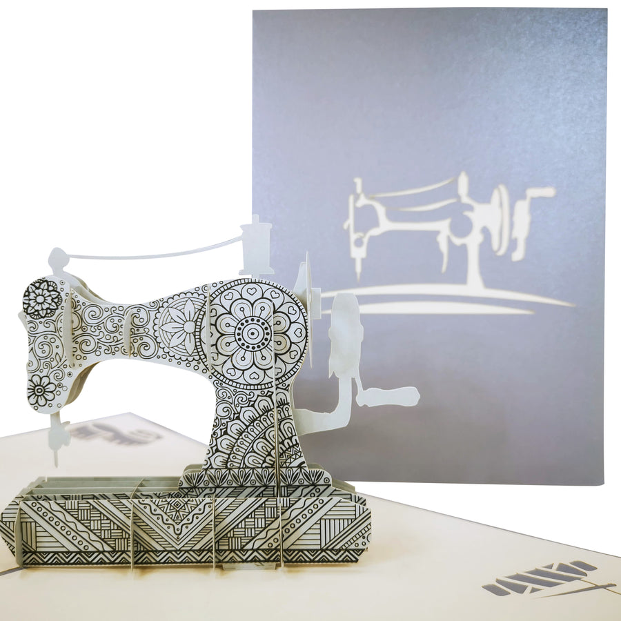 Sewing Machine 3D Pop Up Card UK