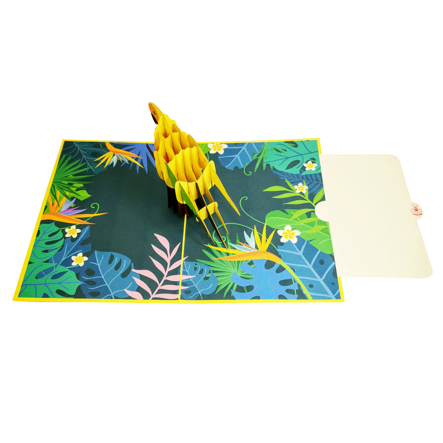 Sun Parakeet Parrot 3D Pop Up Card UK
