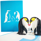 Penguin Family 3D Pop Up Card UK