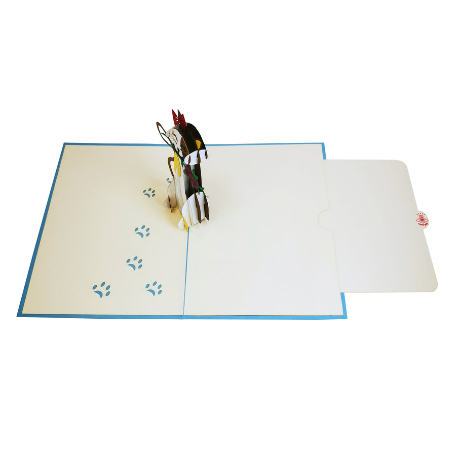 Flower Cat 3D Pop Up Card UK