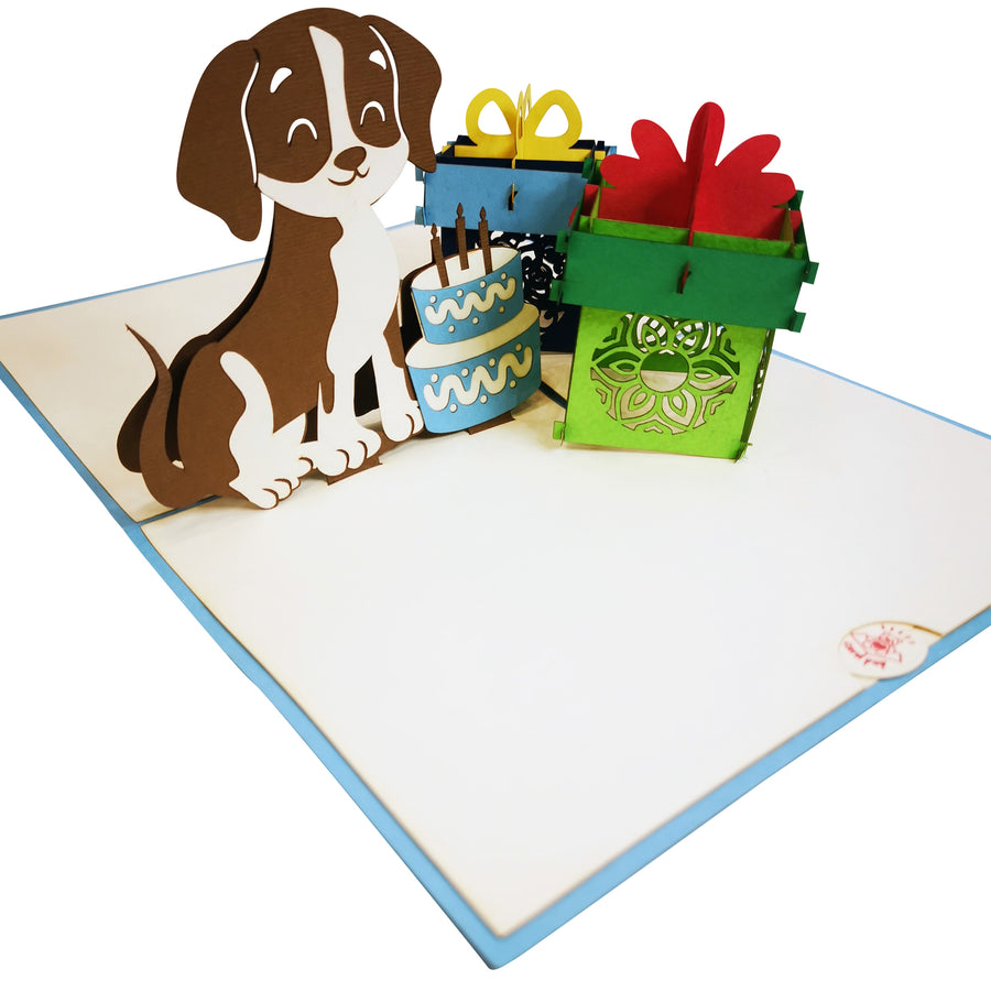 Birthday Dog 3D Pop Up Card UK