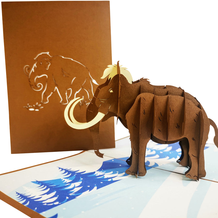 Ice Age Mammoth 3D Pop Up Card UK