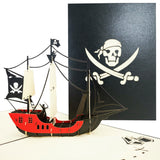 Pirate Ship Popup Card UK