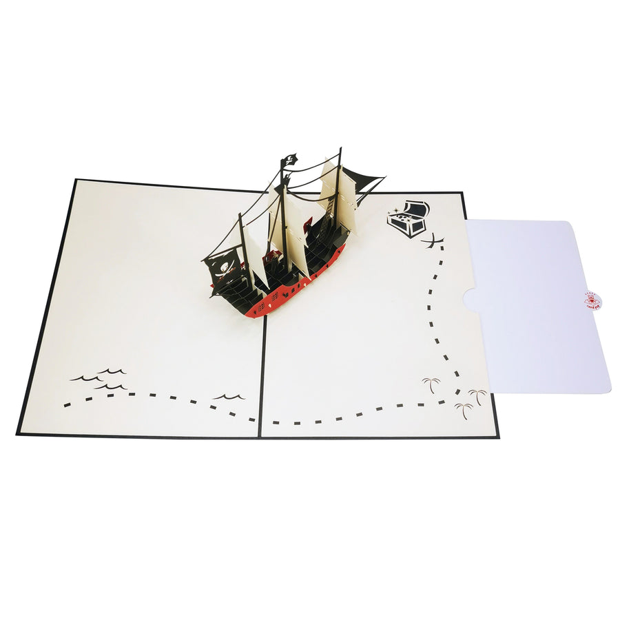 Pirate Ship Popup Card UK