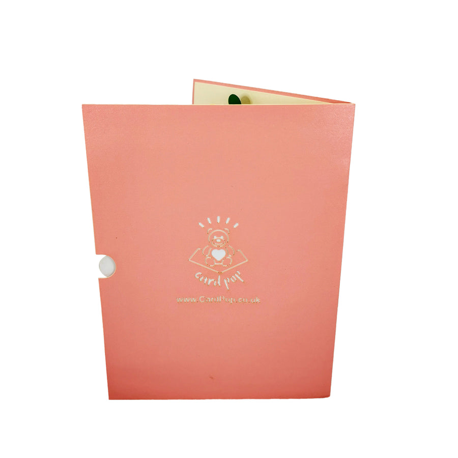 Strawberry Birthday Cupcake 3D Pop Up Card UK