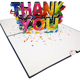 Multicolour Thank You 3D Pop Up Card UK