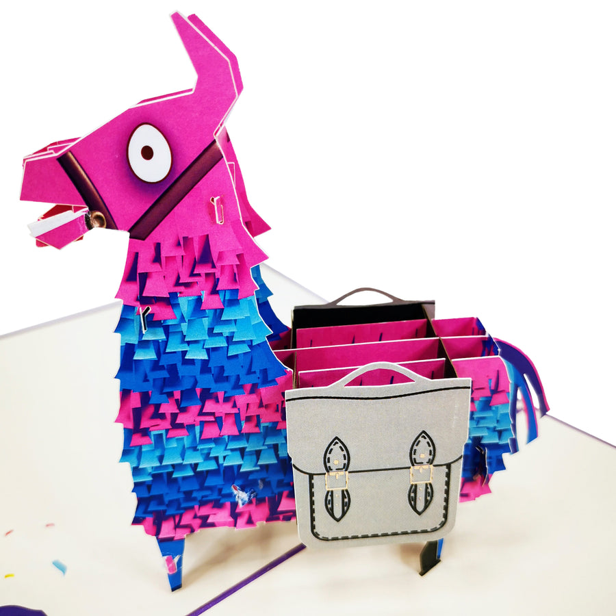 Video Game Llama 3D Pop Up Card UK