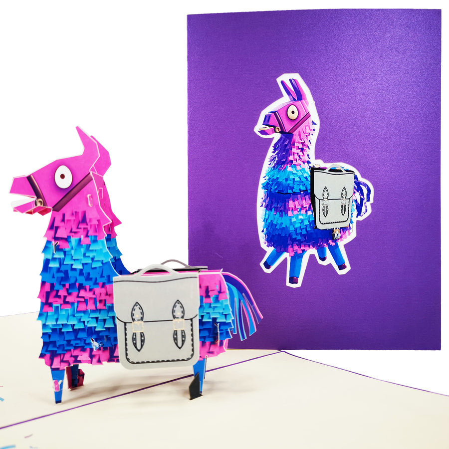 Video Game Llama 3D Pop Up Card UK