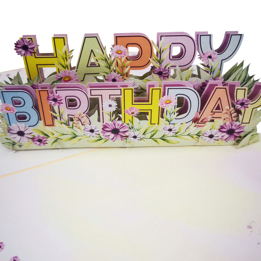 Pastel Happy Birthday 3D Pop Up Card UK