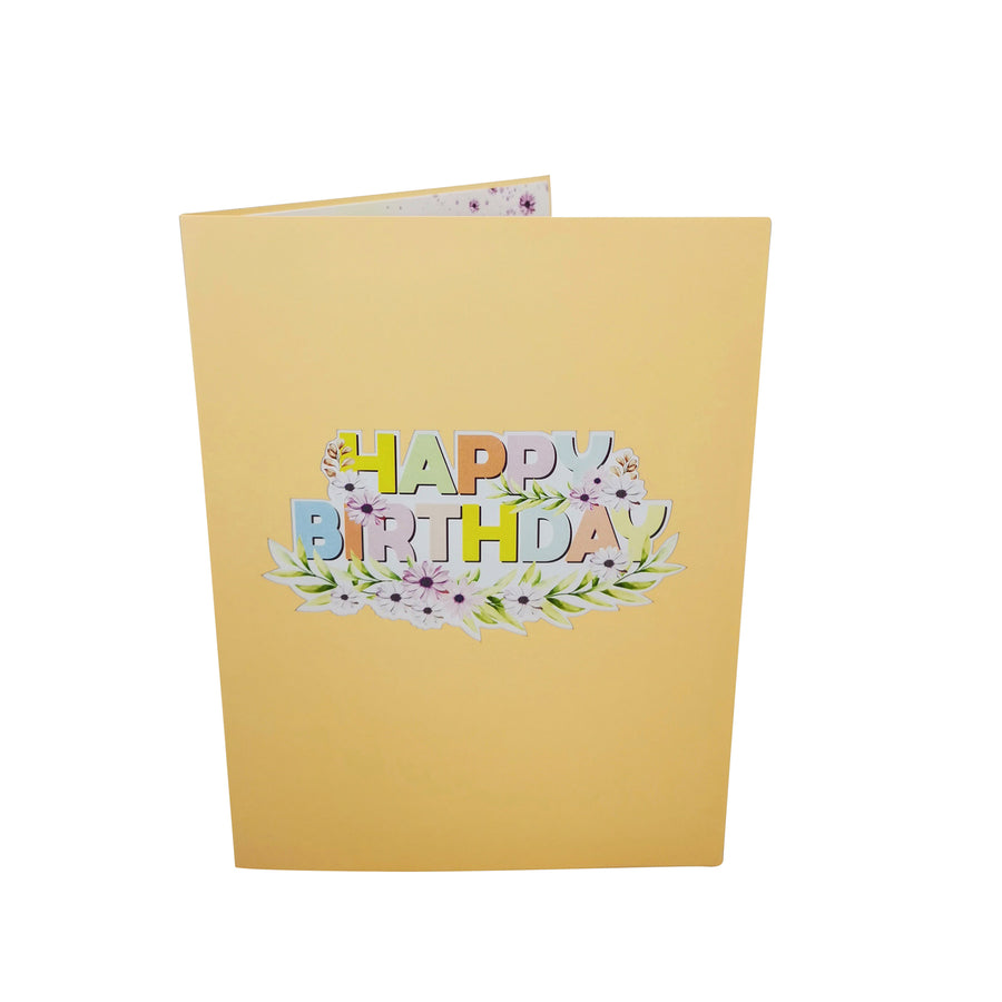 Pastel Happy Birthday 3D Pop Up Card UK