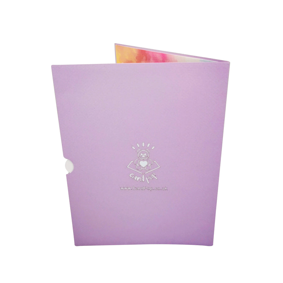 White Chocolate Birthday Cupcake 3D Pop Up Card UK