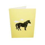 Galloping Horses Pop-Up Card