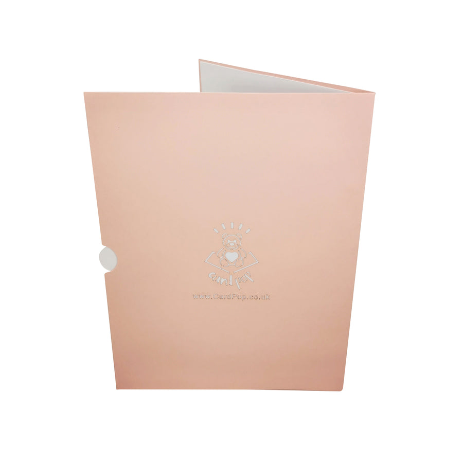 Teddy Bear & Yellow Flowers  3D Pop Up Card UK