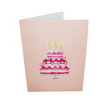 Teddy Bear & Strawberry Cake 3D Pop Up Card UK