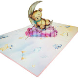 Sleeping Teddy Bear 3D Pop Up Card UK