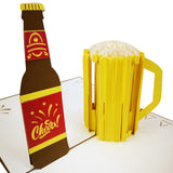 Bottle Of Beer 3D Popup Card UK
