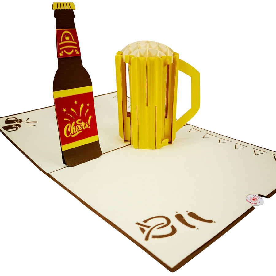 Bottle Of Beer 3D Popup Card UK
