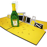 Champagne & Presents 3D Pop Up Card UK