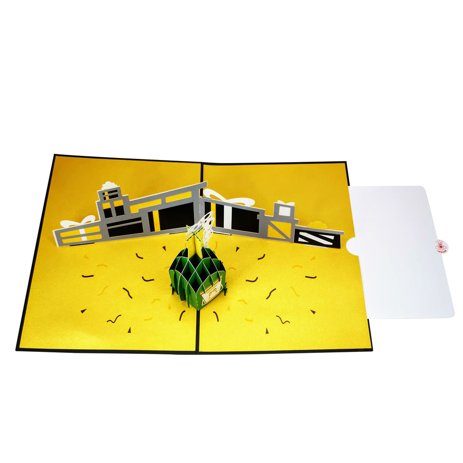 Champagne & Presents 3D Pop Up Card UK