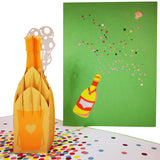 Champagne Bubbles 3D Pop Up Card UK