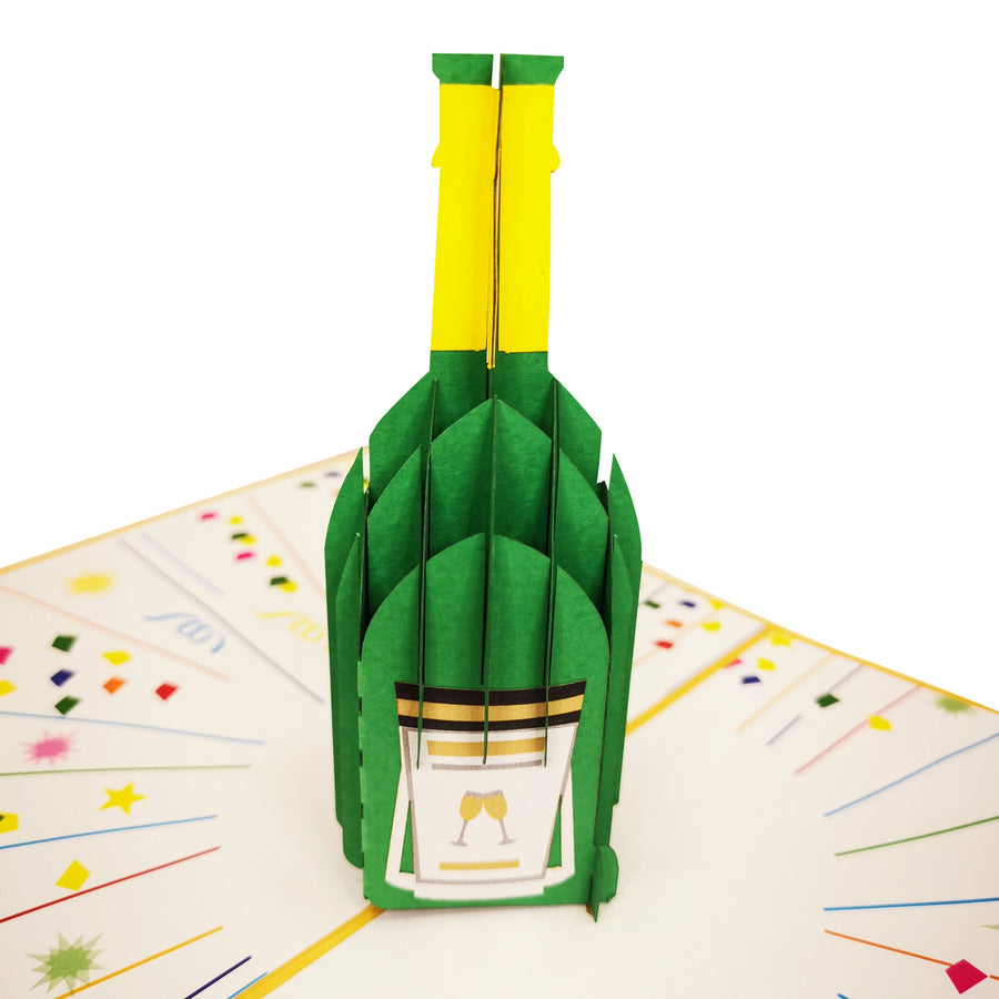 Champagne Celebration 3D Pop Up Card UK