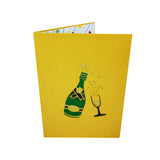 Champagne Celebration 3D Pop Up Card UK