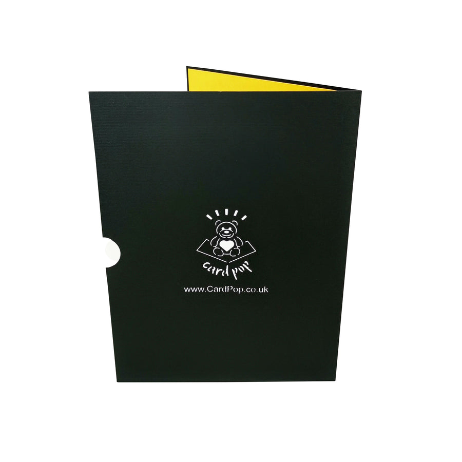 Golden Choo Choo Train 3D Pop Up Card UK