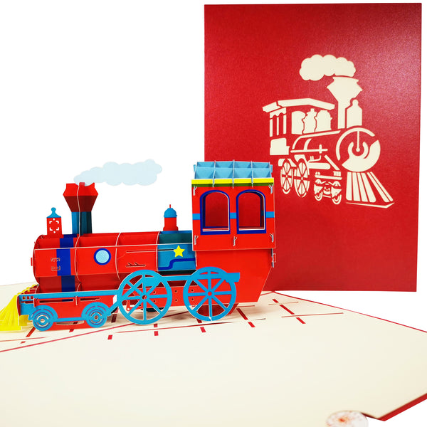 Red Choo Choo Train Pop-Up Card