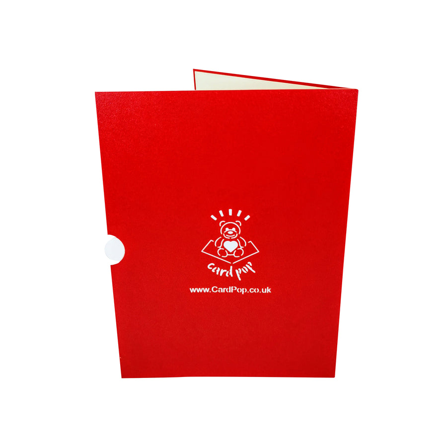 Red Choo Choo Train 3D Pop Up Card UK