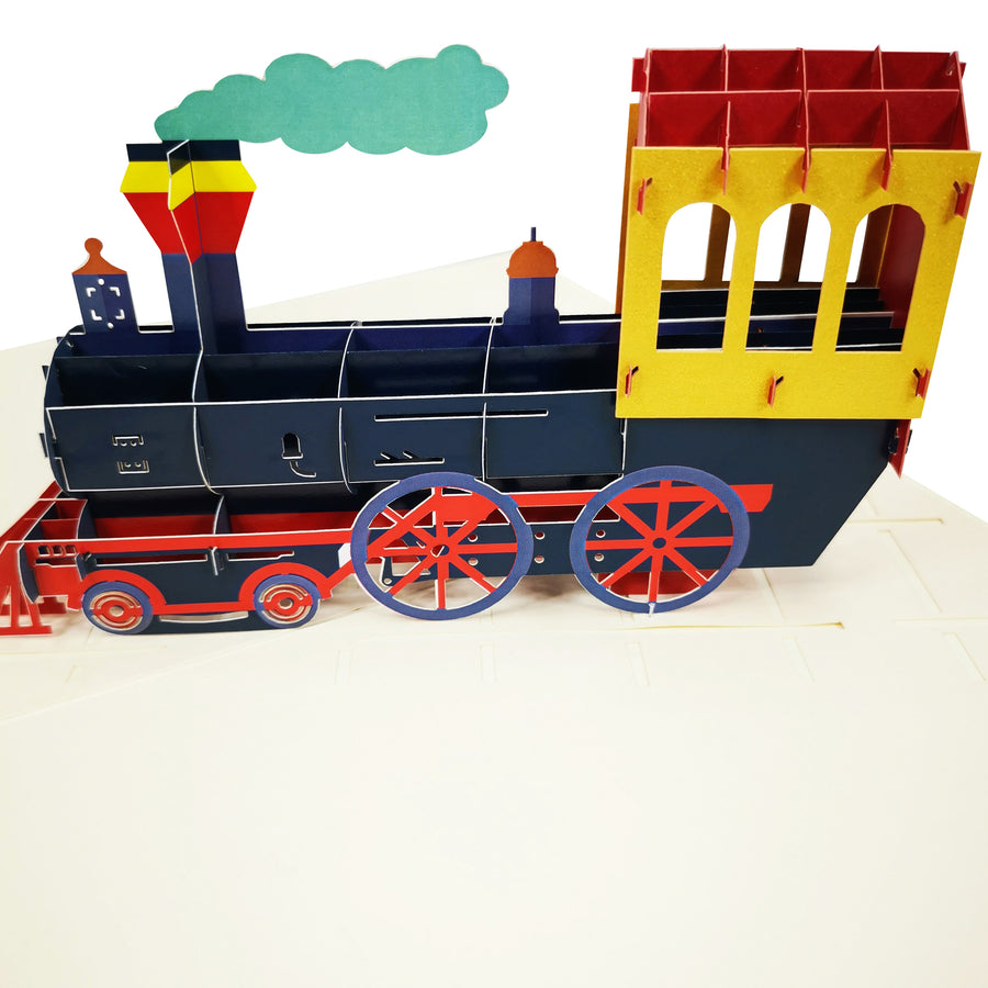 Colourful Choo Choo Train 3D Pop Up Card
