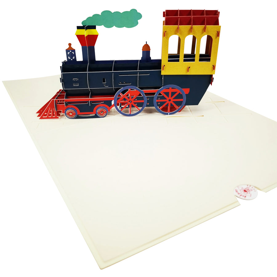 Colourful Choo Choo Train 3D Pop Up Card