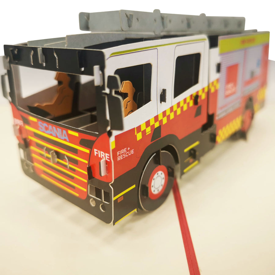 Fire Engine 3D Pop Up Card UK