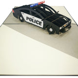 American Cop Car 3D Pop Up Card UK