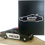 American Cop Car 3D Pop Up Card UK