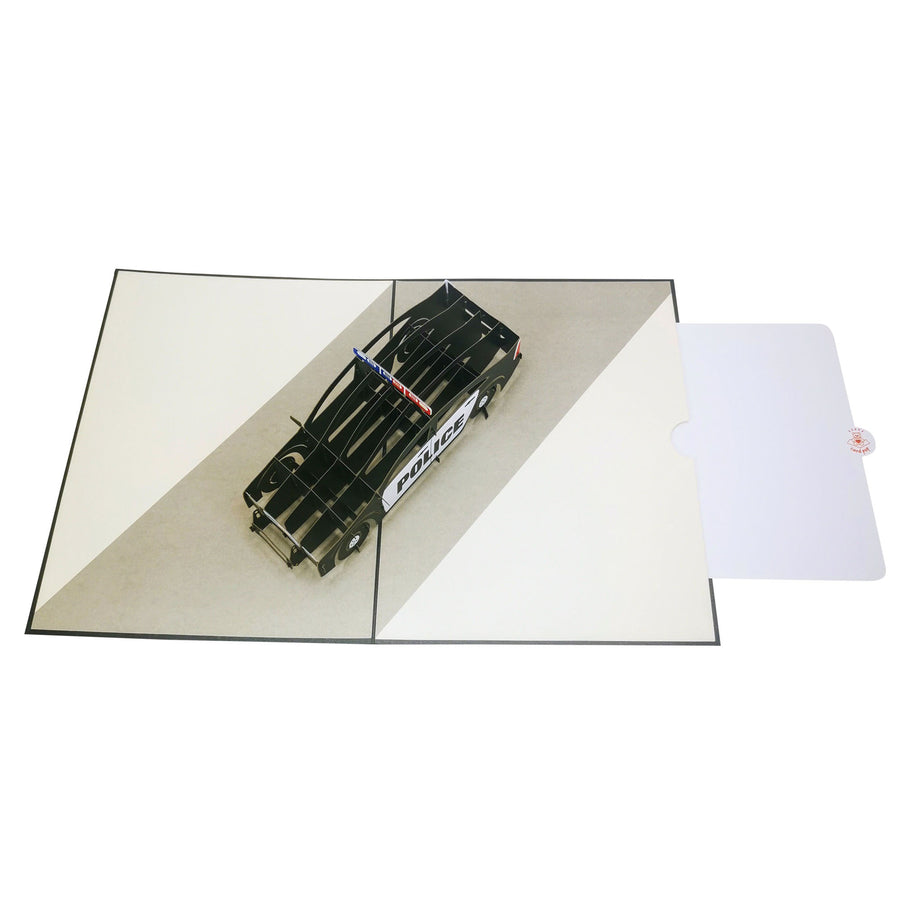 American Cop Car 3D Pop Up Card UK