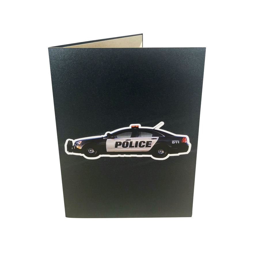 American Cop Car 3D Pop Up Card UK
