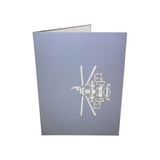 Silver Military Helicopter 3D Pop Up Card UK