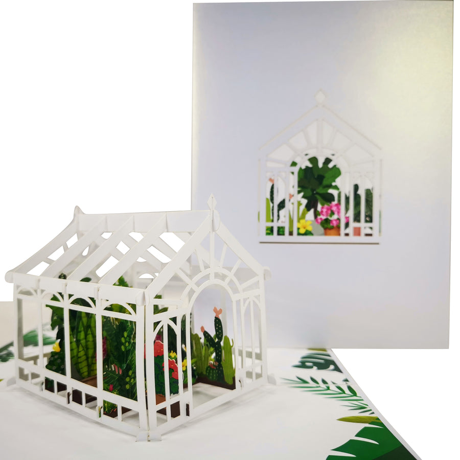 Greenhouse 3D Pop Up Card UK