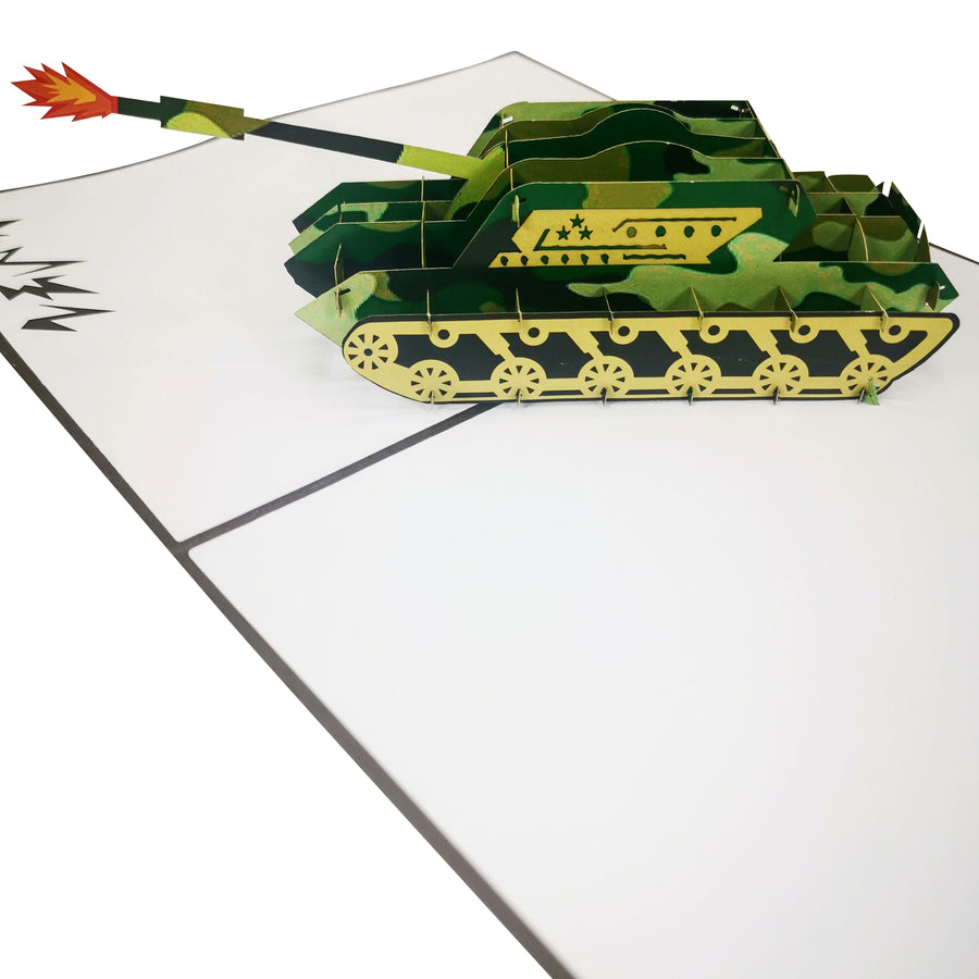 Camouflage Tank 3D Pop Up Card UK