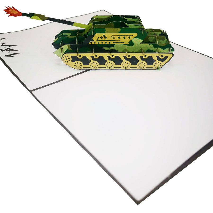 Camouflage Tank 3D Pop Up Card UK