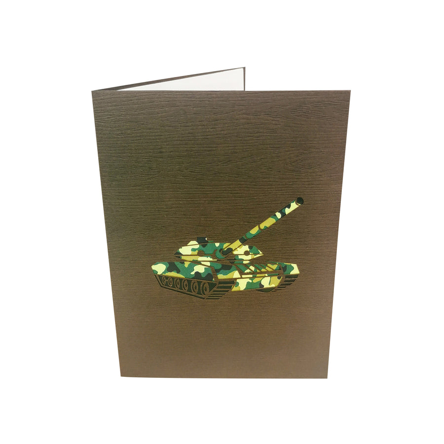 Camouflage Tank 3D Pop Up Card UK