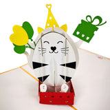 Birthday Kitten 3D Pop Up Card UK