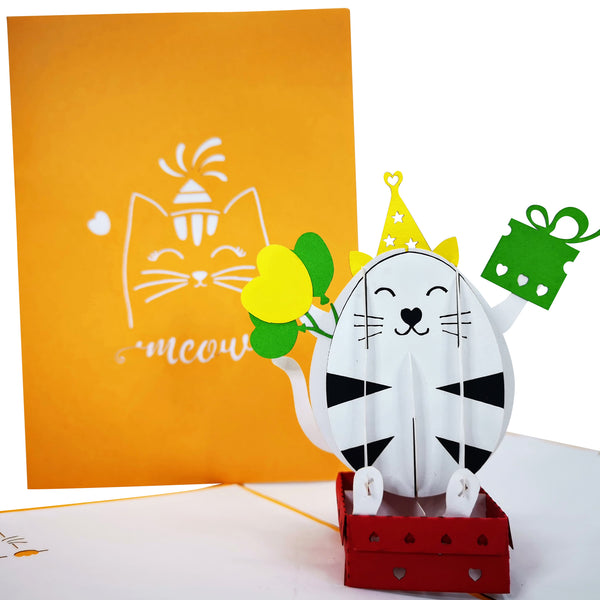 Birthday Kitten Pop-Up Card
