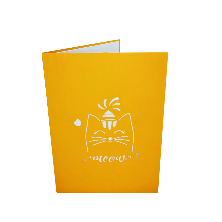 Birthday Kitten 3D Pop Up Card UK