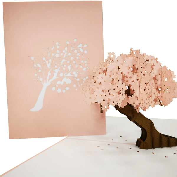 Pink Cherry Blossom Tree Pop-Up Card
