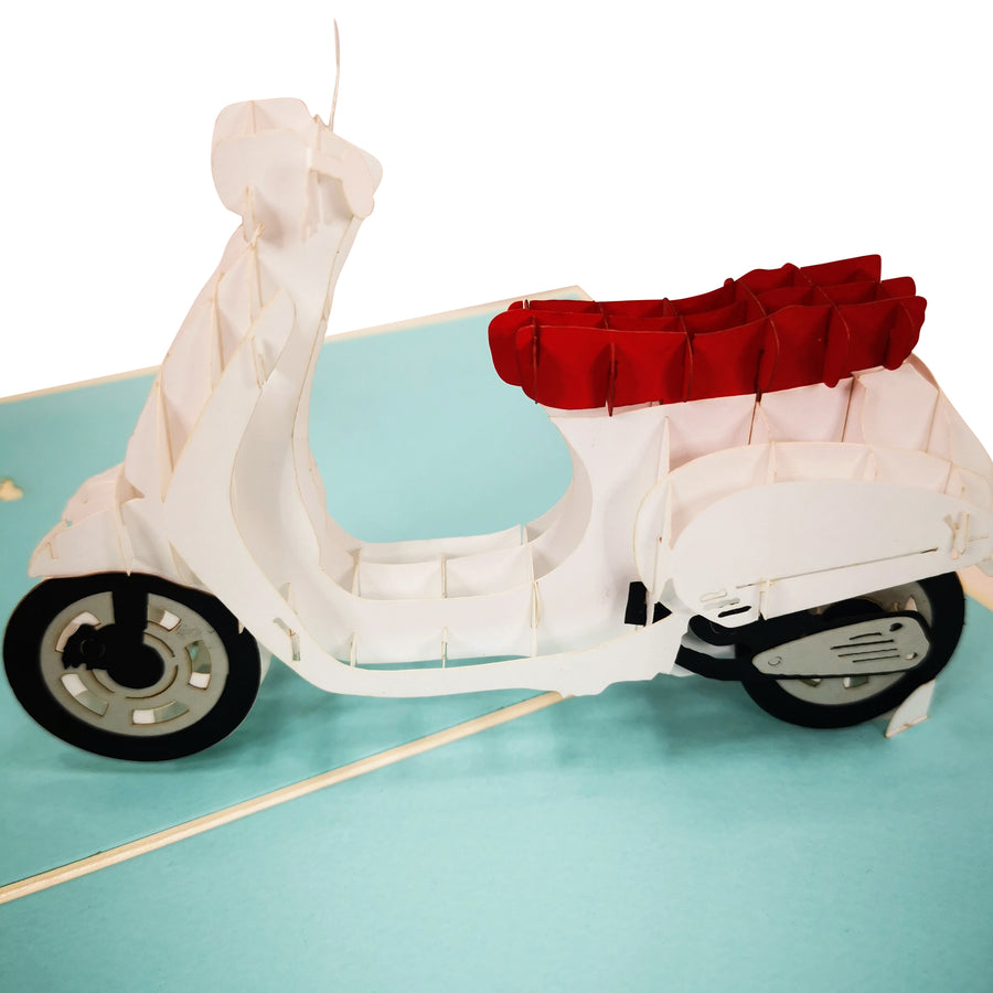Vespa Scooter Motorbike 3D Pop Up Card UK