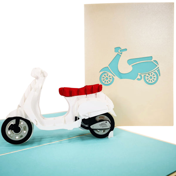 Vespa Scooter Motorbike Pop-Up Card