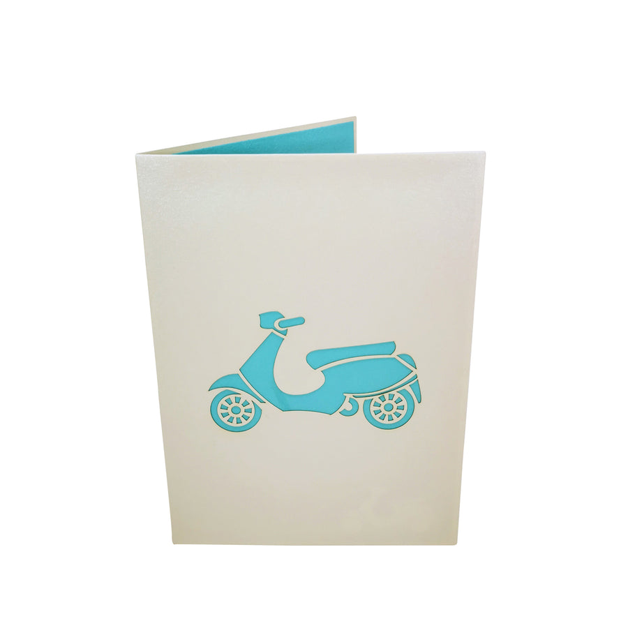 Vespa Scooter Motorbike 3D Pop Up Card UK