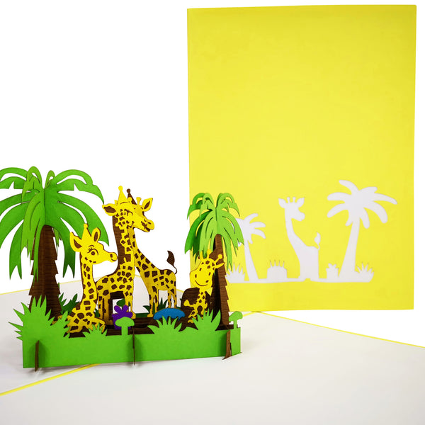 Giraffe in the Jungle Pop-Up Card